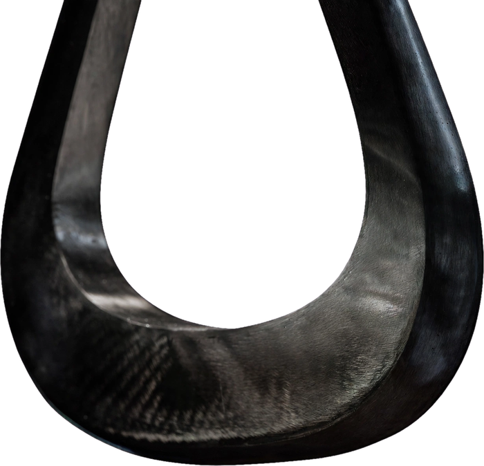 Blackened Stainless teardrop cradle