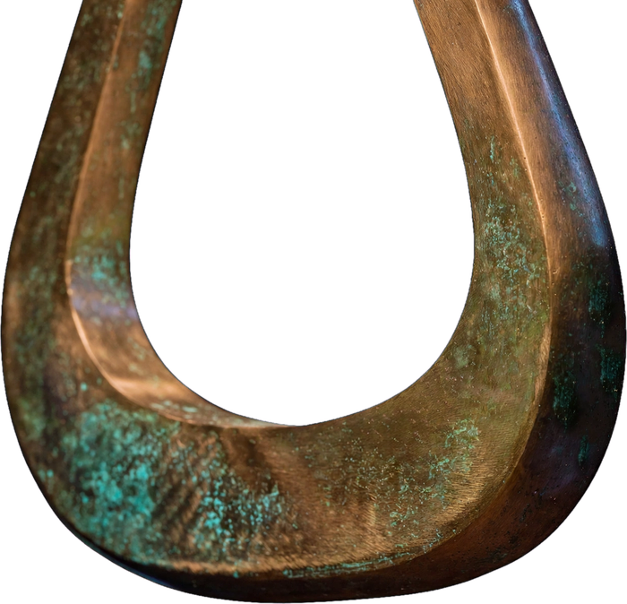 Verdigris Bronze teardrop cradle